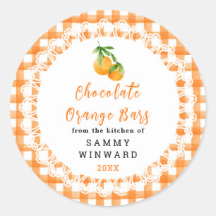 Homemade Chocolate Orange Bars Label