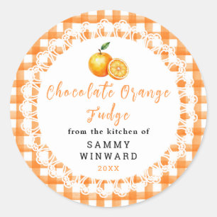 Homemade Chocolate Orange Fudge Label