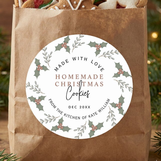 Homemade Christmas Cookies Baked Goods Label (Creator Uploaded)