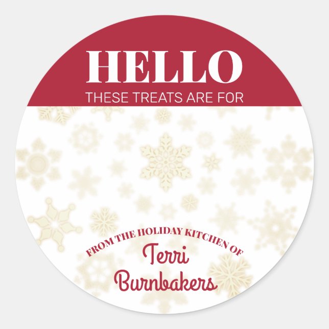 Homemade Christmas cookies baking to from Classic Round Sticker (Front)