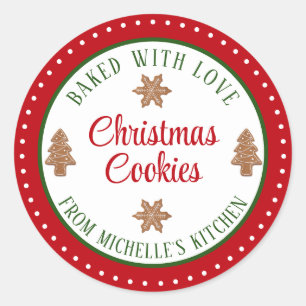 Homemade Christmas Cookies Classic Round Sticker
