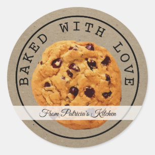Homemade Christmas Cookies Kraft Baked With Love Classic Round Sticker