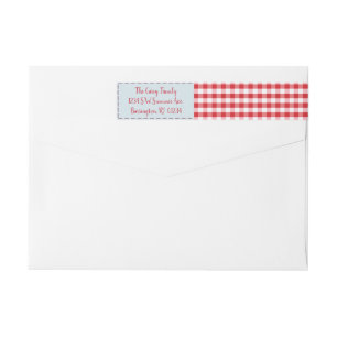Homemade Christmas Envelope Wrap Around Label