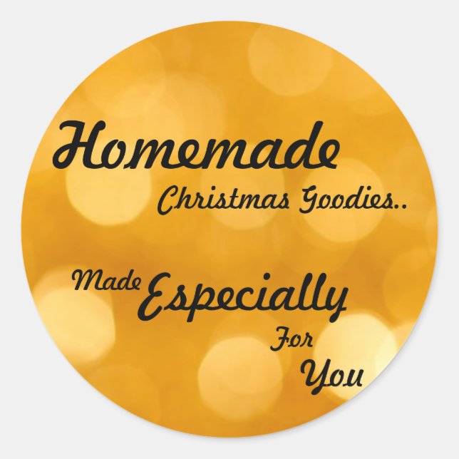 Homemade Christmas Goodies Stickers (Front)