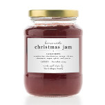 Homemade Christmas Jam Gift Label<br><div class="desc">Homemade Christmas jam gift labels include a personalised gift message in a clean,  modern design. {photo by Vecteezy}</div>