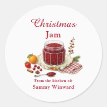 Homemade Christmas Jam Gift Label