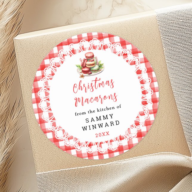 Homemade Christmas Macarons Food Label (Creator Uploaded)