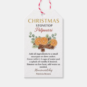 Homemade Christmas Stovetop Potpourri Recipe Tag