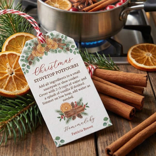 Homemade Christmas Stovetop Potpourri Recipe Tag (Creator Uploaded)