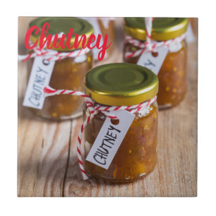 Homemade Chutney onion pineapple kitchen gift Ceramic Tile