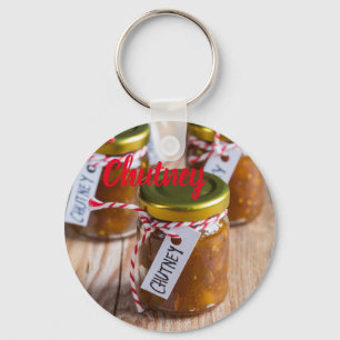 Homemade Chutney onion pineapple kitchen gift Key Ring