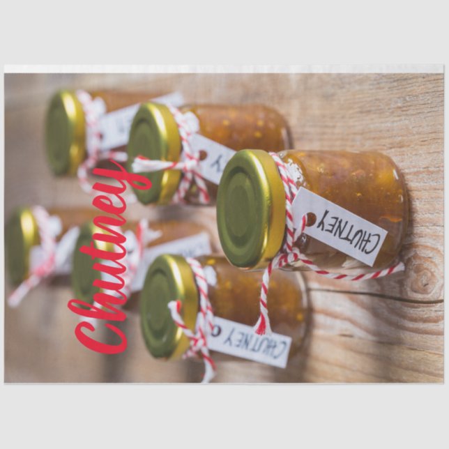 Homemade Chutney onion pineapple kitchen gift Tissue Paper (Front)