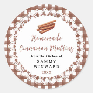 Homemade Cinnamon Muffins Label
