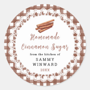 Homemade Cinnamon Sugar Label