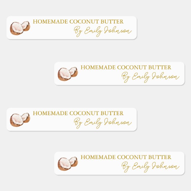 Homemade Coconut Butter Thin Label (Group)