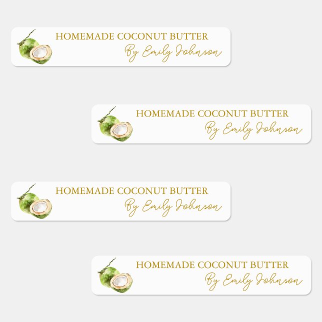 Homemade Coconut Butter Thin Label (Group)