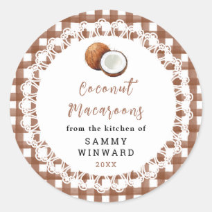 Homemade Coconut Macaroon Label