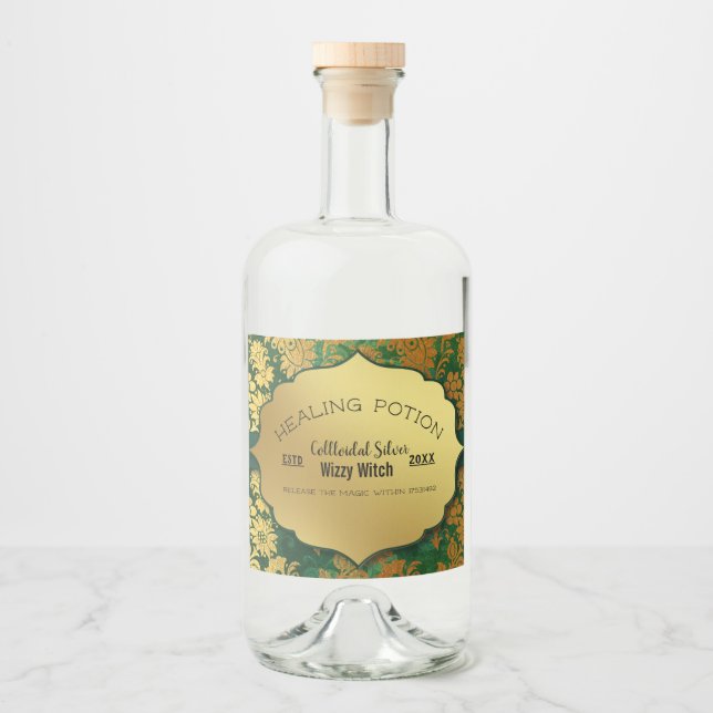 Homemade COLLOIDAL SILVER DIY Bottle Labels Custom (Front)