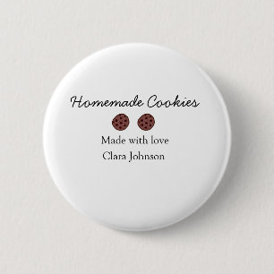 Homemade cookiers add your text name custom throw 6 cm round badge