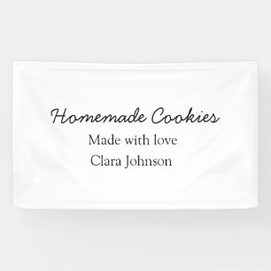 Homemade cookiers add your text name custom  throw banner