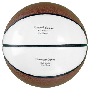 Homemade cookiers add your text name custom throw basketball