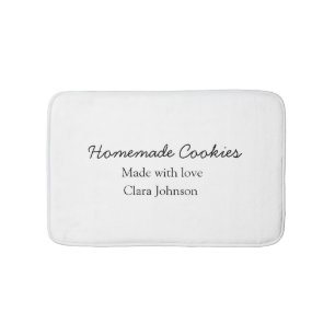 Homemade cookiers add your text name custom  throw bath mat