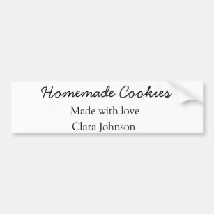 Homemade cookiers add your text name custom  throw bumper sticker