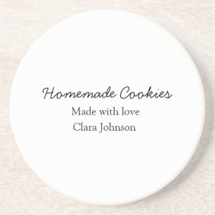 Homemade cookiers add your text name custom throw coaster