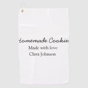 Homemade cookiers add your text name custom throw golf towel