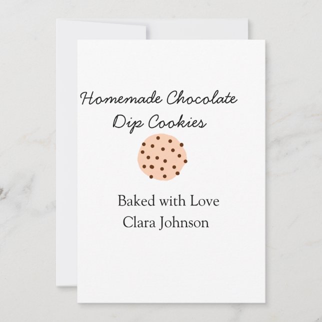 Homemade cookiers add your text name custom  throw holiday card (Front)