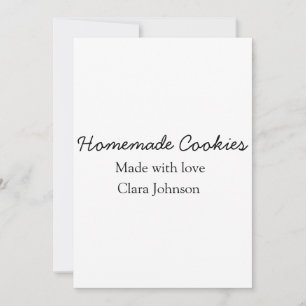 Homemade cookiers add your text name custom  throw holiday card