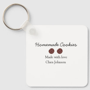 Homemade cookiers add your text name custom throw key ring
