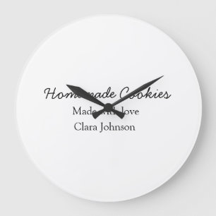 Homemade cookiers add your text name custom throw large clock