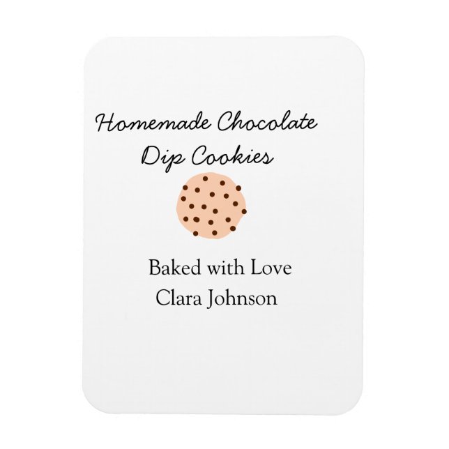Homemade cookiers add your text name custom  throw magnet (Vertical)