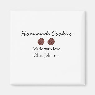 Homemade cookiers add your text name custom throw magnet