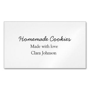 Homemade cookiers add your text name custom throw Magnetic business card