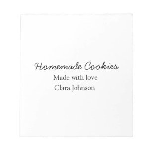 Homemade cookiers add your text name custom throw notepad