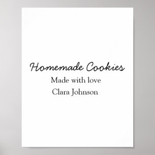 Homemade cookiers add your text name custom throw poster