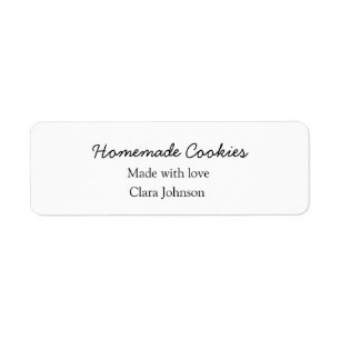 Homemade cookiers add your text name custom throw return address label