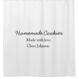 Homemade cookiers add your text name custom throw shower curtain