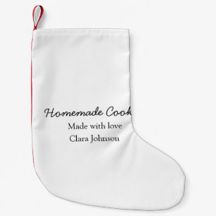 Homemade cookiers add your text name custom  throw small christmas stocking