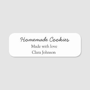Homemade cookiers add your text name custom throw tag