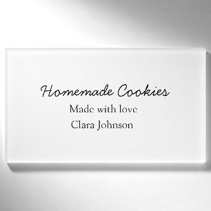 Homemade cookiers add your text name custom throw tag