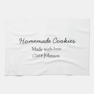 Homemade cookiers add your text name custom  throw tea towel