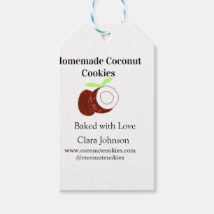 Homemade cookies coconut fresh name website social gift tags