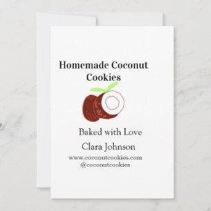 Homemade cookies coconut fresh name website social invitation