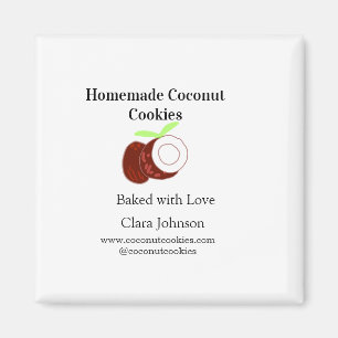 Homemade cookies coconut fresh name website social magnet