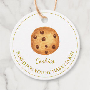Homemade Cookies Favour Tags White
