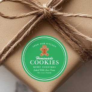 Homemade Cookies Gingerbread Classic Round Sticker