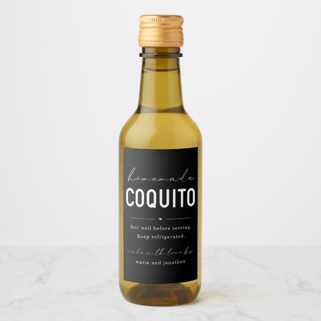 Homemade Coquito Bottle Label (Front)